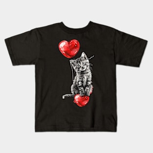 Cat Rainbow Beadwork Kids T-Shirt